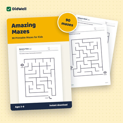 Amazing Mazes: 90 Printable Mazes for Kids