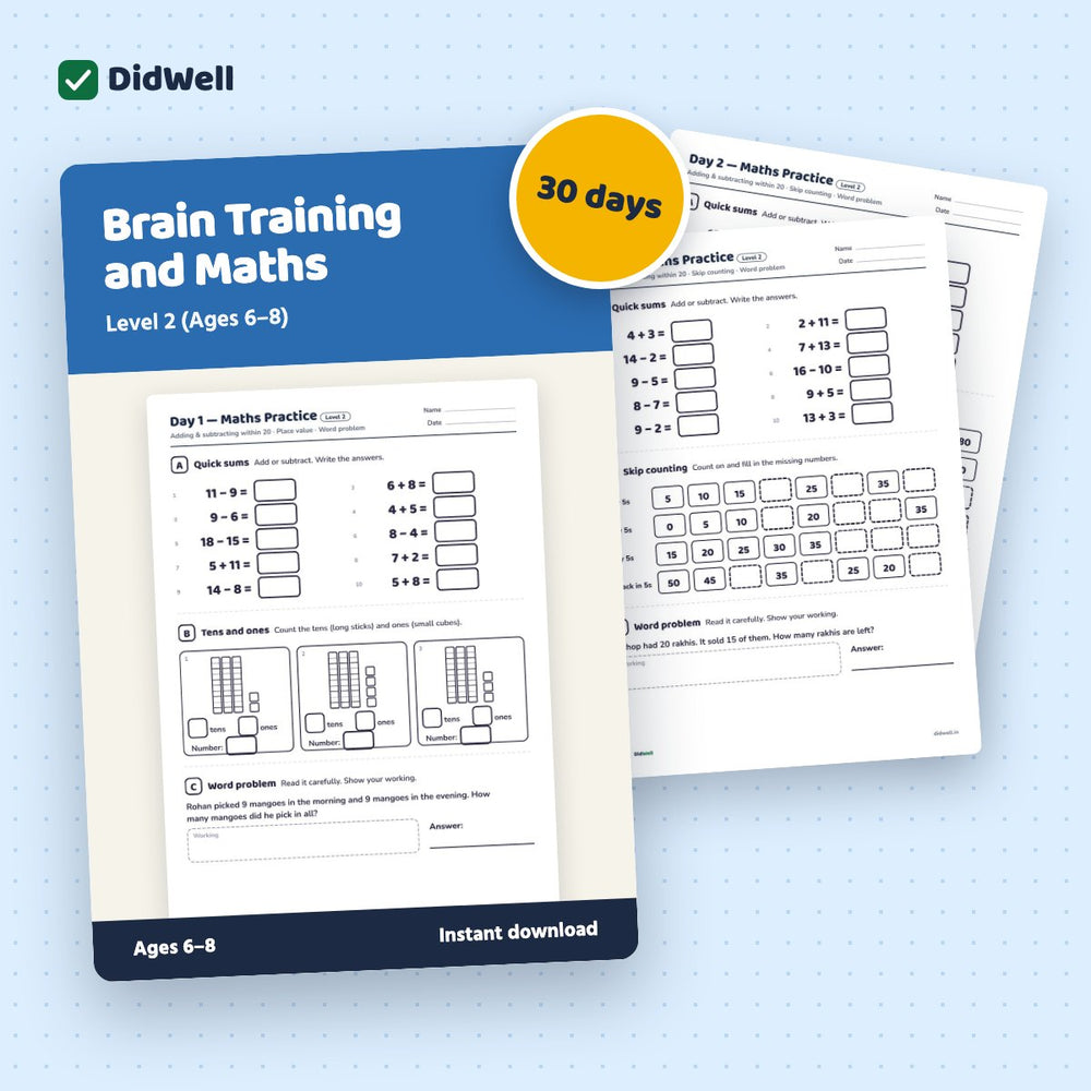 Brain Training and Maths: Level 2 (Ages 6–8)