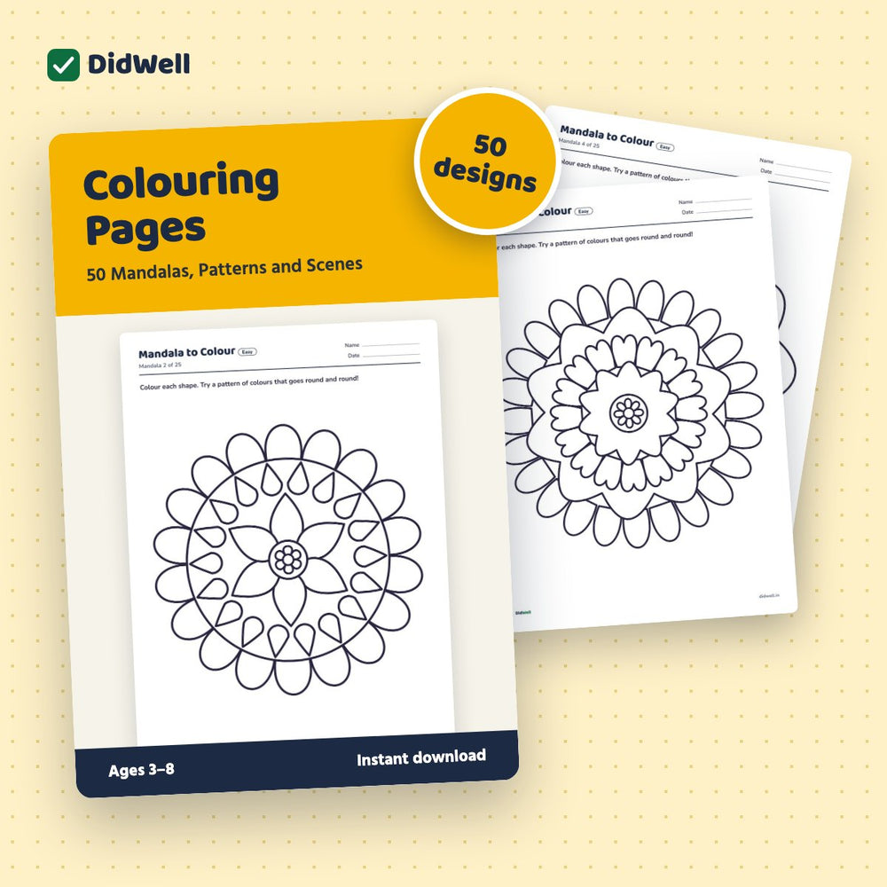 Colouring Pages: 50 Mandalas, Patterns and Scenes