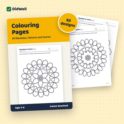 Colouring Pages: 50 Mandalas, Patterns and Scenes