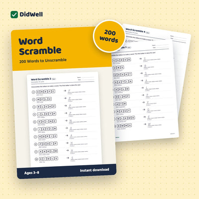 Word Scramble: 200 Words to Unscramble