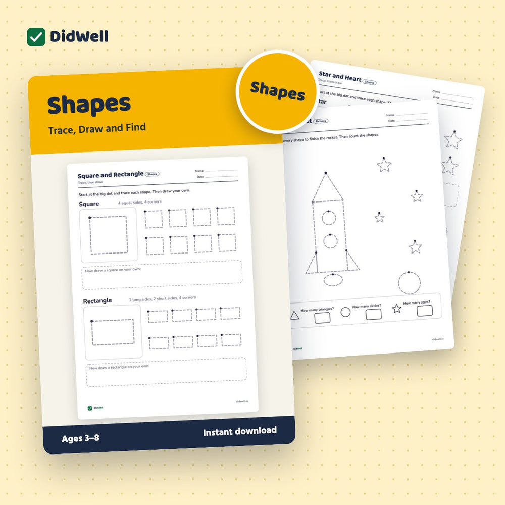 Shapes: Trace, Draw and Find
