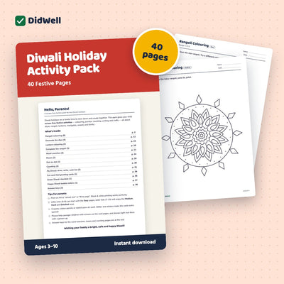 Diwali Holiday Activity Pack: 40 Festive Pages