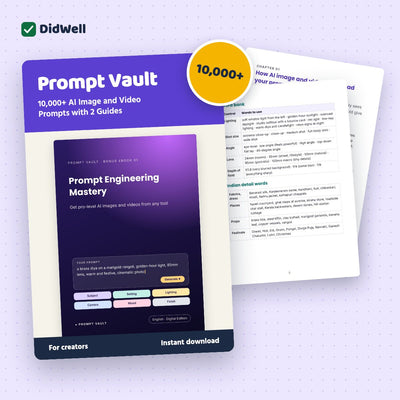 Prompt Vault: 10,000+ AI Image and Video Prompts with 2 Guides