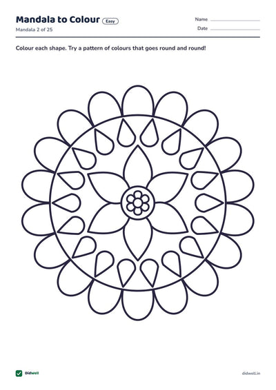 Mandala to Colour, easy