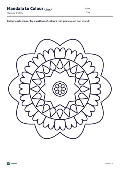 Mandala to Colour, easy
