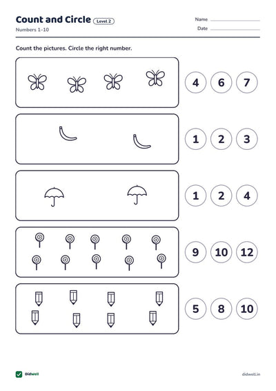 Count and Circle, level 2