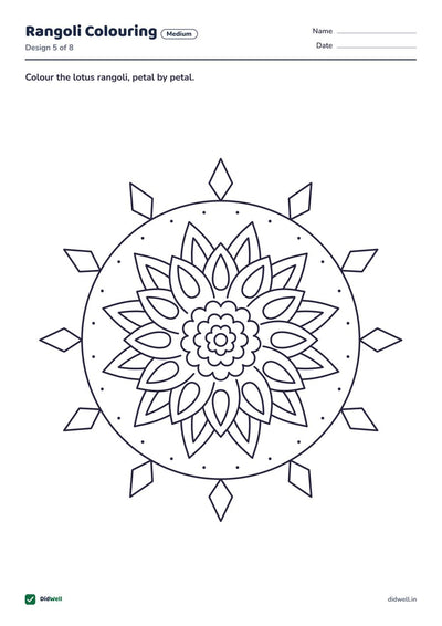 Rangoli Colouring, medium