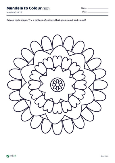 Mandala to Colour, easy