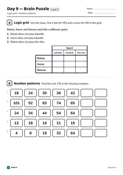 Day 9 Brain Puzzle