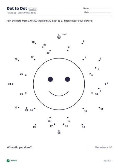 Dot to Dot Level 2 Puzzle