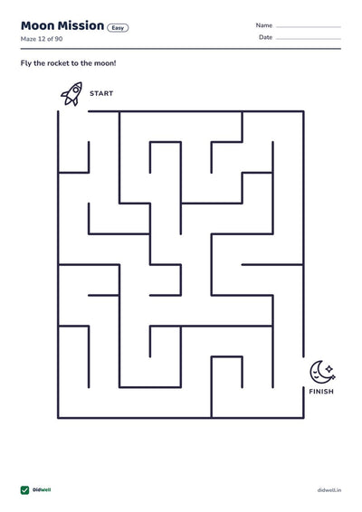 Moon Mission Easy Maze